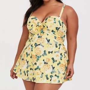 Torrid one piece 18/20 swim dress bathing suit EUC